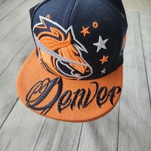 Orange and Blue Denver Football Snapback Cap